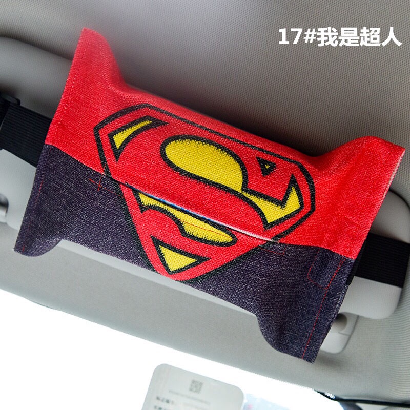 Hộp Đựng Khăn Giấy Bằng Vải Lanh Cotton Gắn Lưng Ghế Xe Hơi