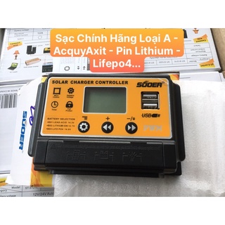 Điều khiển sạc pin mặt trời SUOER Chính hãng - Sạc Bình acquy axit, Pin Lithium, Lièpo4..30A