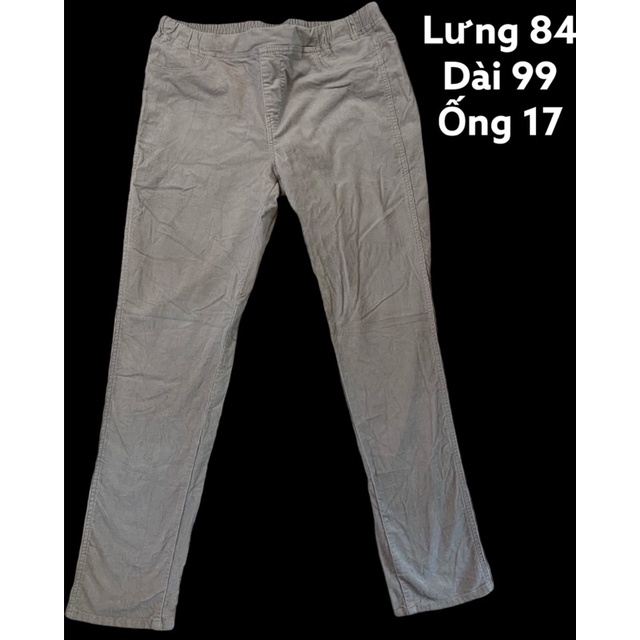 quần kaki nhung tăm second hand