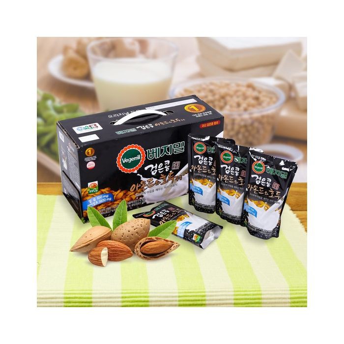 [MẪU MỚI] Sữa Óc Chó Đậu Đen Hạnh Nhân Vegemil Hàn Quốc, Hộp 20 gói *195ml
