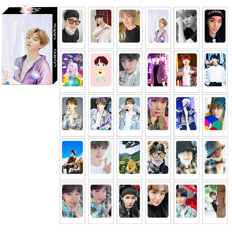 Hộp ảnh Lomo card Suga BTS 30 tấm