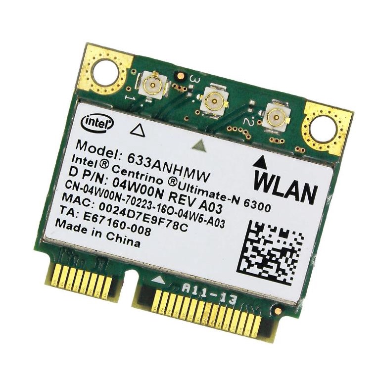 Card Wifi 2 băng tần 2.4Ghz và 5Ghz Dual Band 633anhmw chuẩn Pci-e dùng thay thế nâng cấp cho Laptop