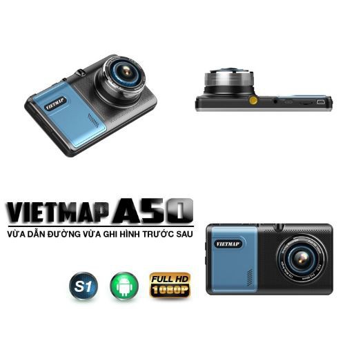 CAMERA HÀNH TRÌNH VIETMAP A50 VỪA DẪN ĐƯỜNG VỪA GHI HÌNH TRƯỚC SAU KÈM THẺ NHỚ - Chính hãng