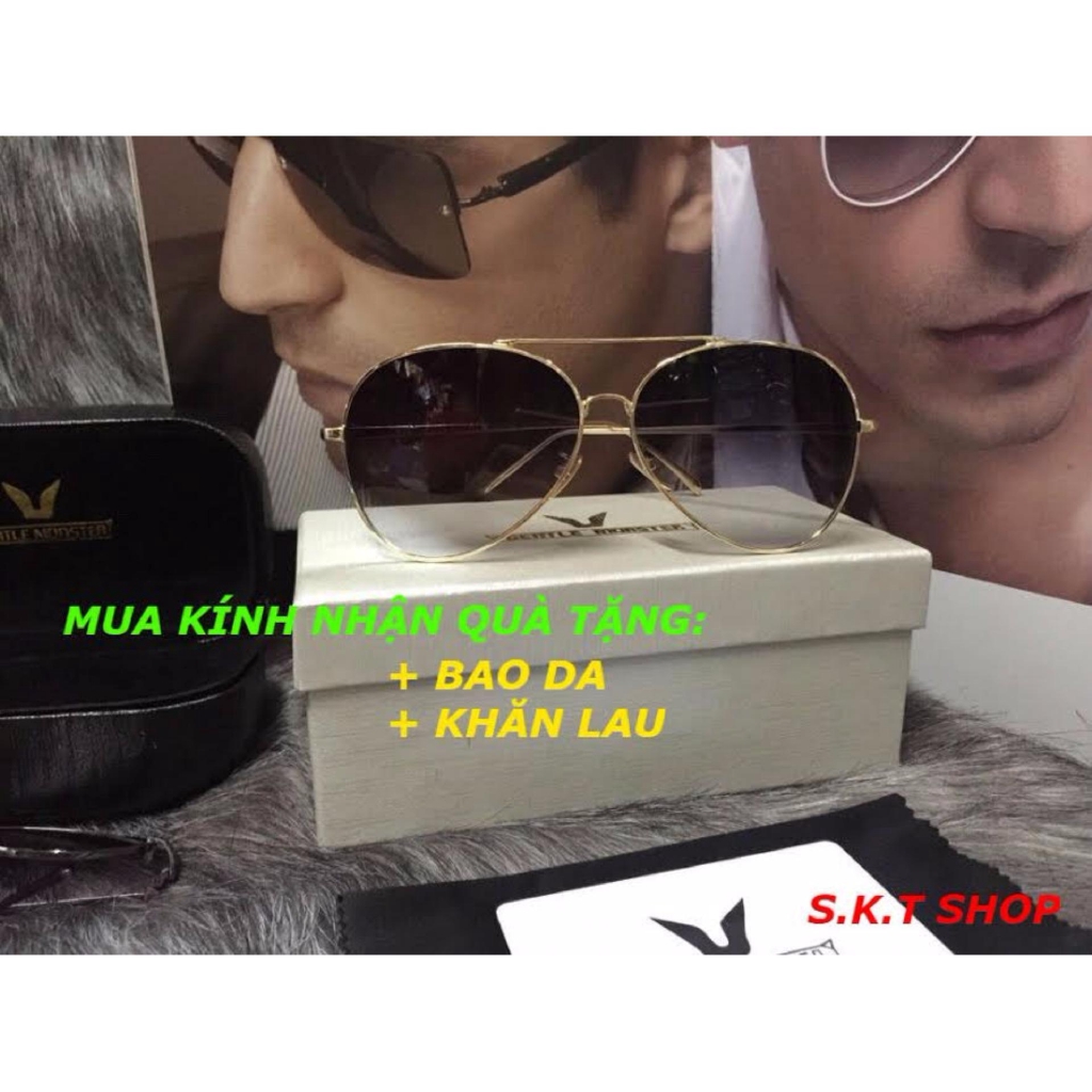 Kính mát nam nữ hot nhất( gọng vàng)