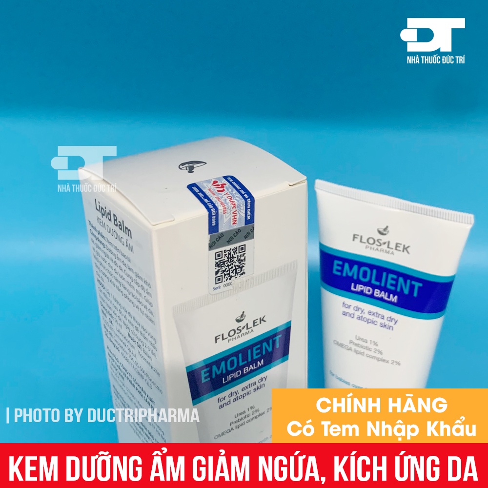 Kem Dưỡng Ẩm Floslek Emolient Lipid Balm 50ml - Giữ Nước Cho Da, Giảm Ngứa, Kích Ứng Cho Da