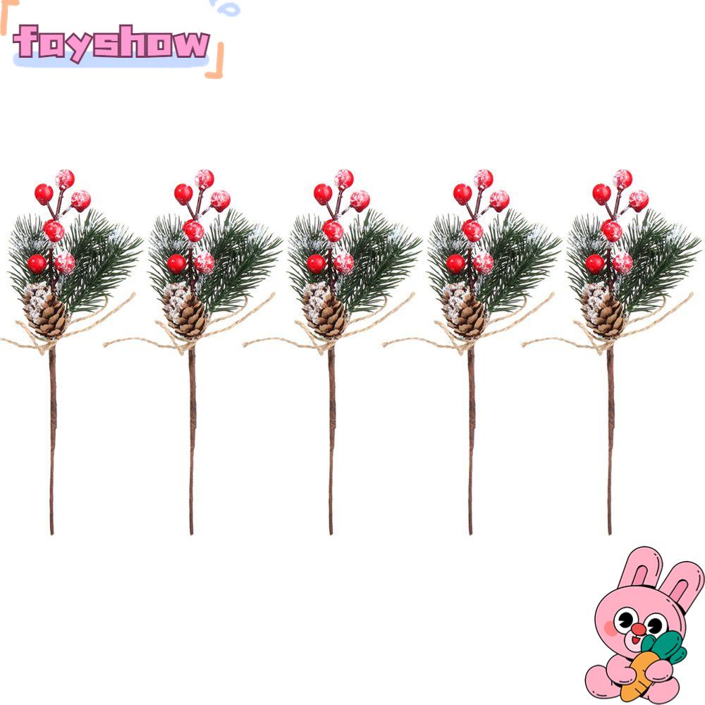 Set 5 Nhánh Cây Thông Giả Chất Lượng Cao Trang Trí Nhà Cửa Dịp Giáng Sinh