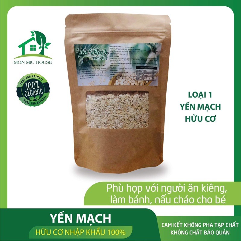 Combo 2 gói Yến mạch + Bột yến mạch hữu cơ nhập khẩu 100gr~500gr (Tặng kèm bộ dụng cụ trộn bột mask)