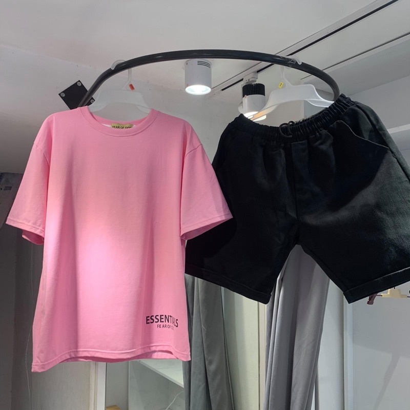 Bộ Đồ Mùa Hè Unisex Nam nữ, Chất Cotton Trơn Mềm Thoáng Co Dãn