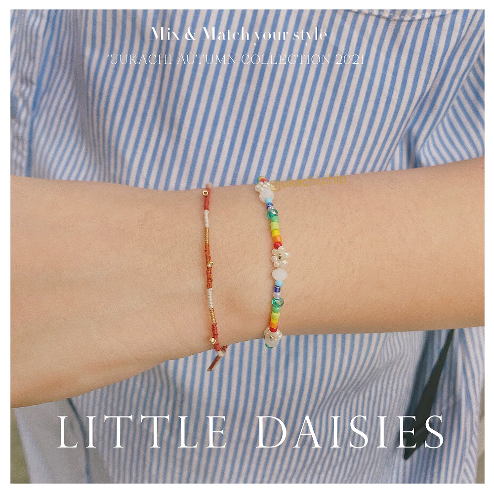 Vòng tay hạt cườm hoa cúc handmade - Little Daisies bracelets