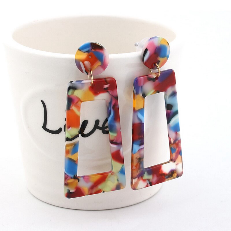 Bông Tai DạNg DàI BằNg NhựA Acrylic ThờI Trang