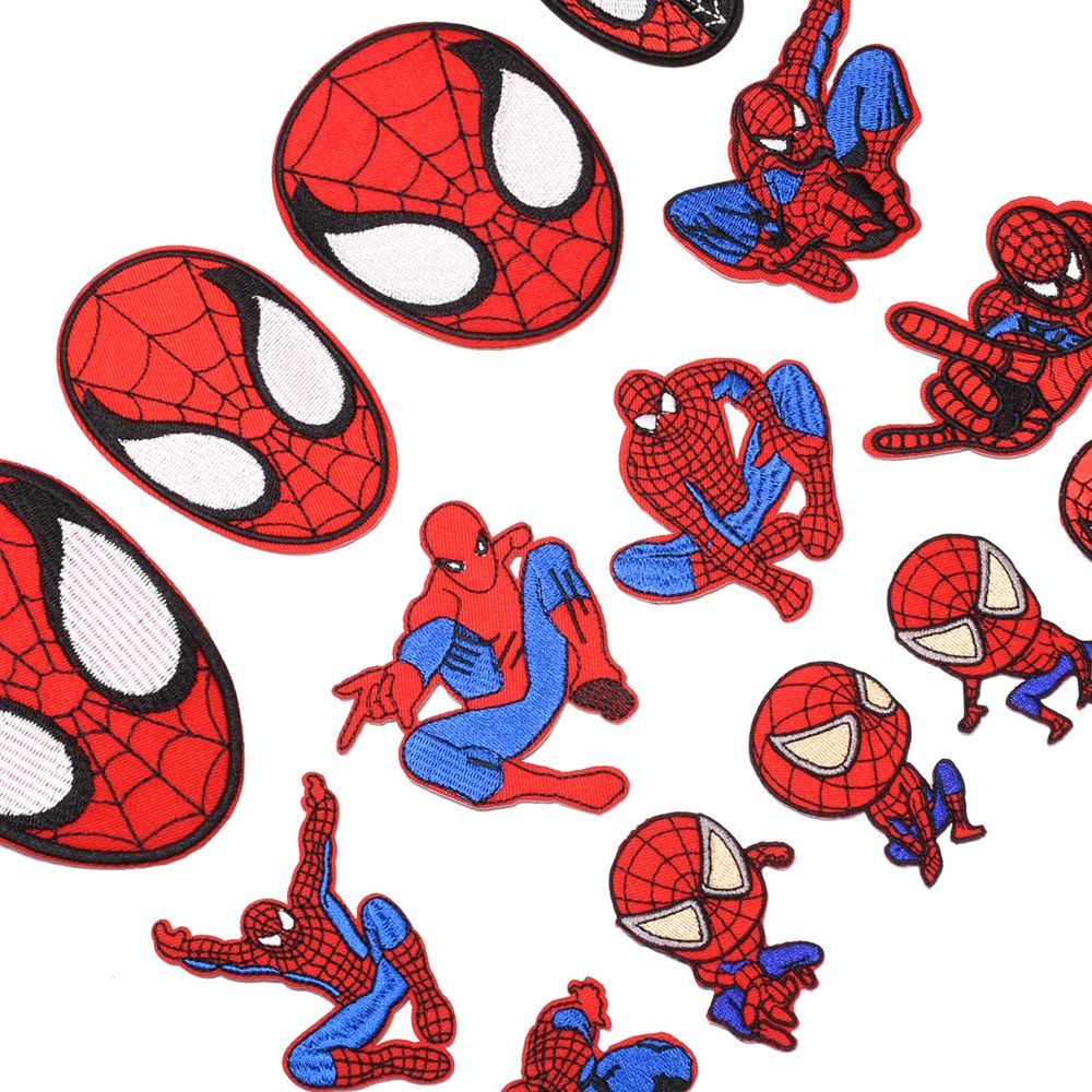 Miếng dán ủi quần áo hình hoạt hình Spiderman độc đáo DIY