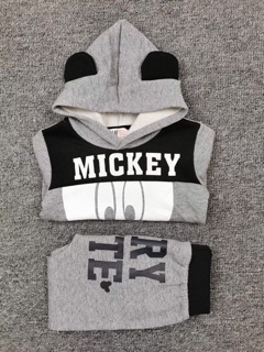 Bộ mickey nỉ bông có mũ