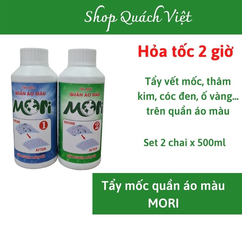 Tẩy mốc quần áo màu MORI, TẨY SẠCH MỐC trên quần áo mà không làm phai màu