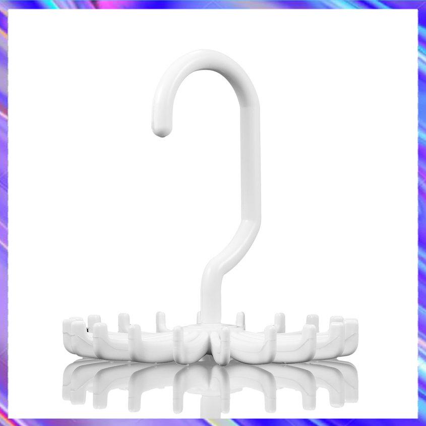 Rotating Tie Rack Adjustable Tie Hanger Holds 20 Neck Ties Organizer Men