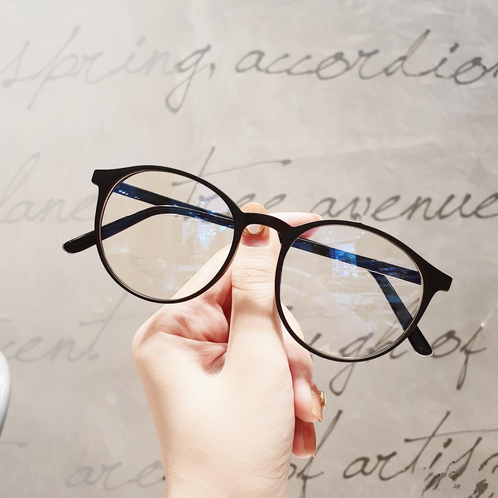 Mắt kính nam nữ giả cận mặt tròn chống ánh sáng xanh kiểu dáng cực teen trẻ trung- TATA