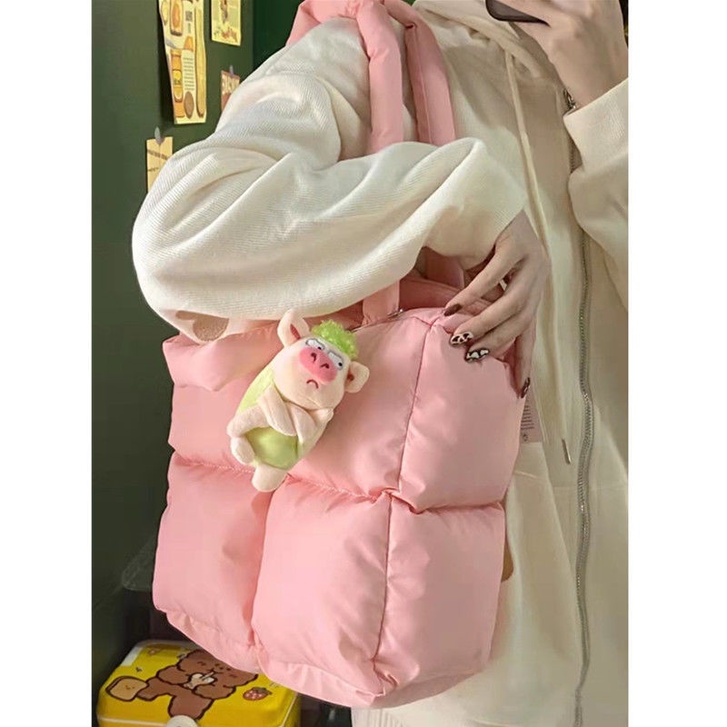 Túi tote Vuông Vải cotton Mềm Mại Phong Cách Âu Mỹ 2021