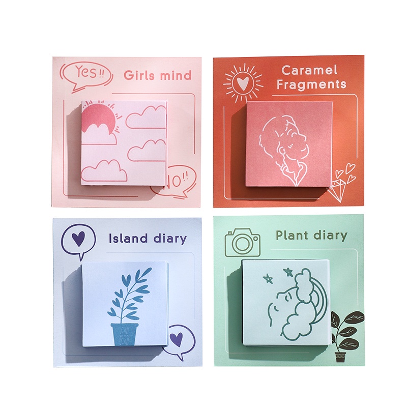 Set 40 tờ nhãn dán giấy trang trí sổ tay album ảnh