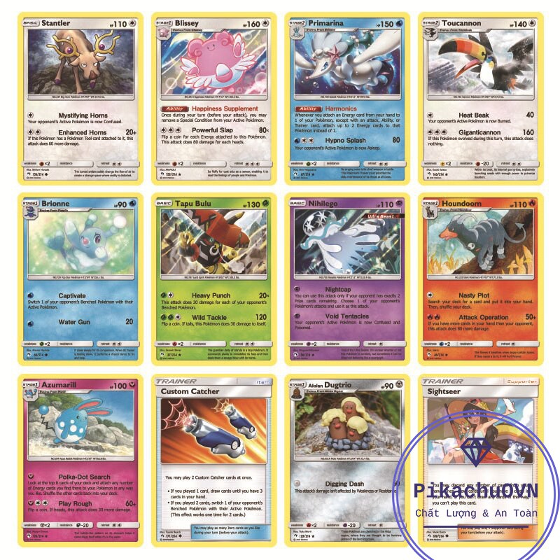 Bộ Thẻ Bài Pokemon 324 Thẻ Trading Card Game Swoad & Shield TCG Sưu Tập Đẹp Đọc Đáo