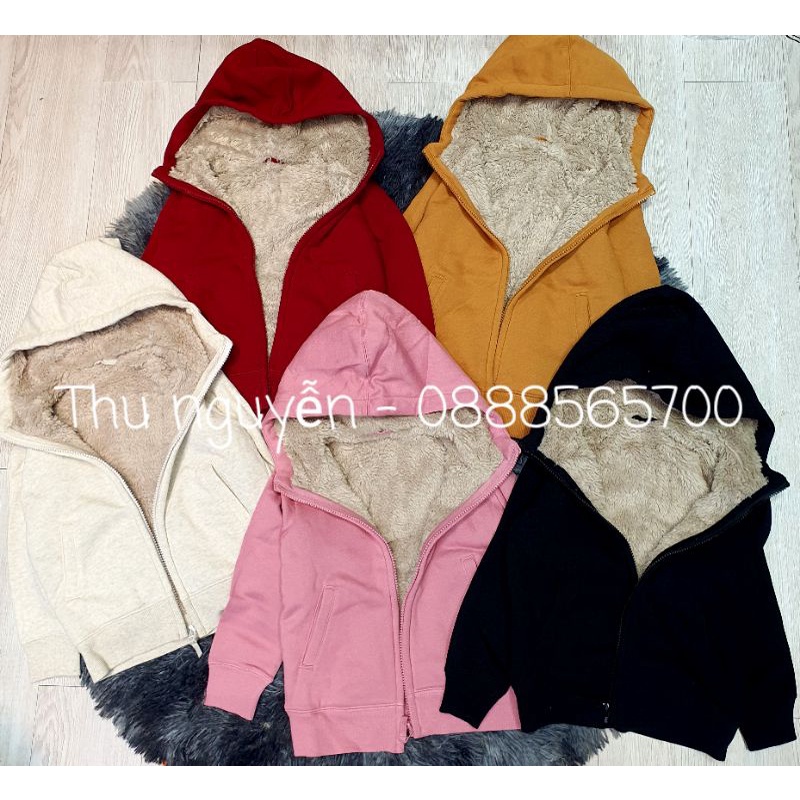 Áo khoác nỉ lông cừu Uni - Hàng Dư Xịn 100%