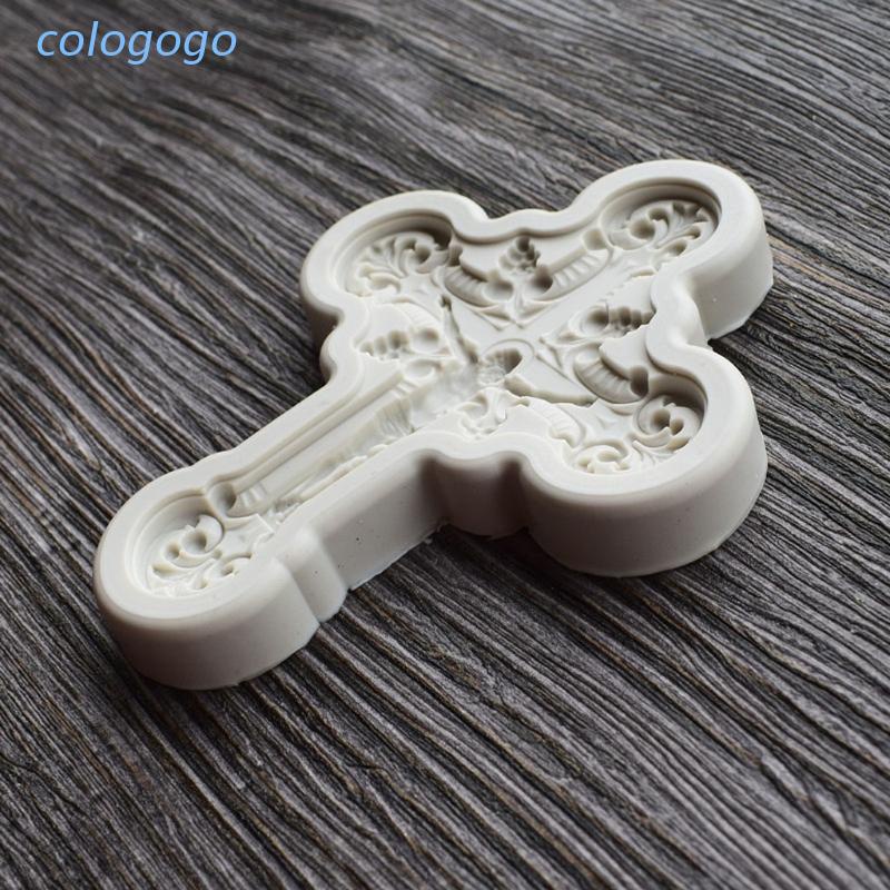 Khuôn Silicone Làm Mặt Dây Chuyền/Móc Khóa Nhựa Resin Hình Thánh Giá DIY