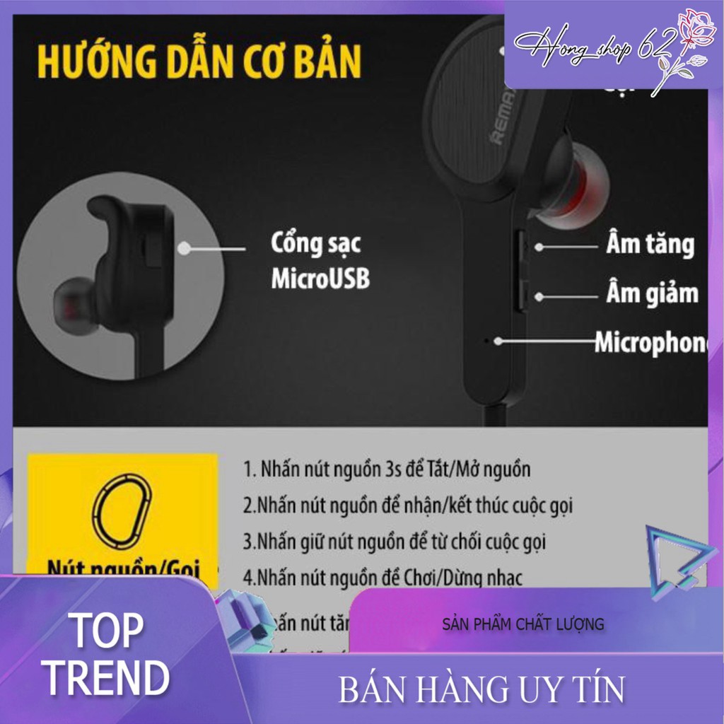 Tai nghe Bluetooth Remax RB-S5 hai đầu hít nam châm