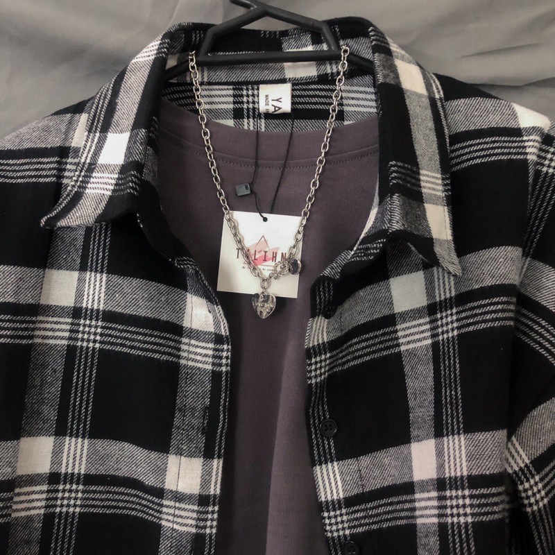 Áo sơ mi kẻ sọc croptop JENNIE Blackpink 2021 mix quần tây ốmg rộng