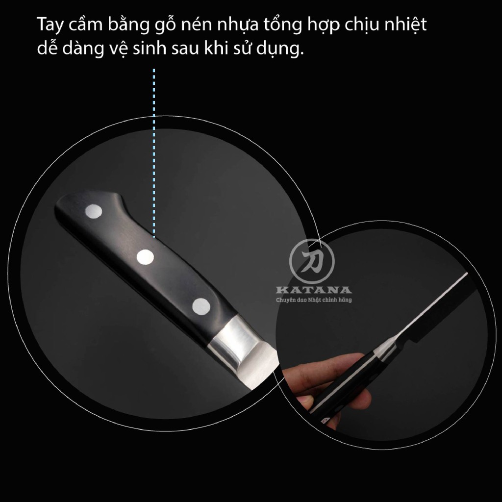 [Chính hãng] Dao Nhật TOJIRO Santoku F659 (170mm) dao thái Nhật thép VG10 37 lớp cao cấp - BH trọn đời, mài lại 2 năm