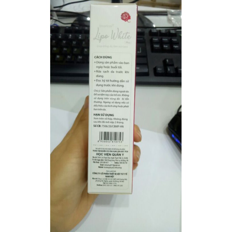 Lipo White HVQY Plus làm mờ nám , tàn nhang + tặng 1h dung dịch vệ sinh