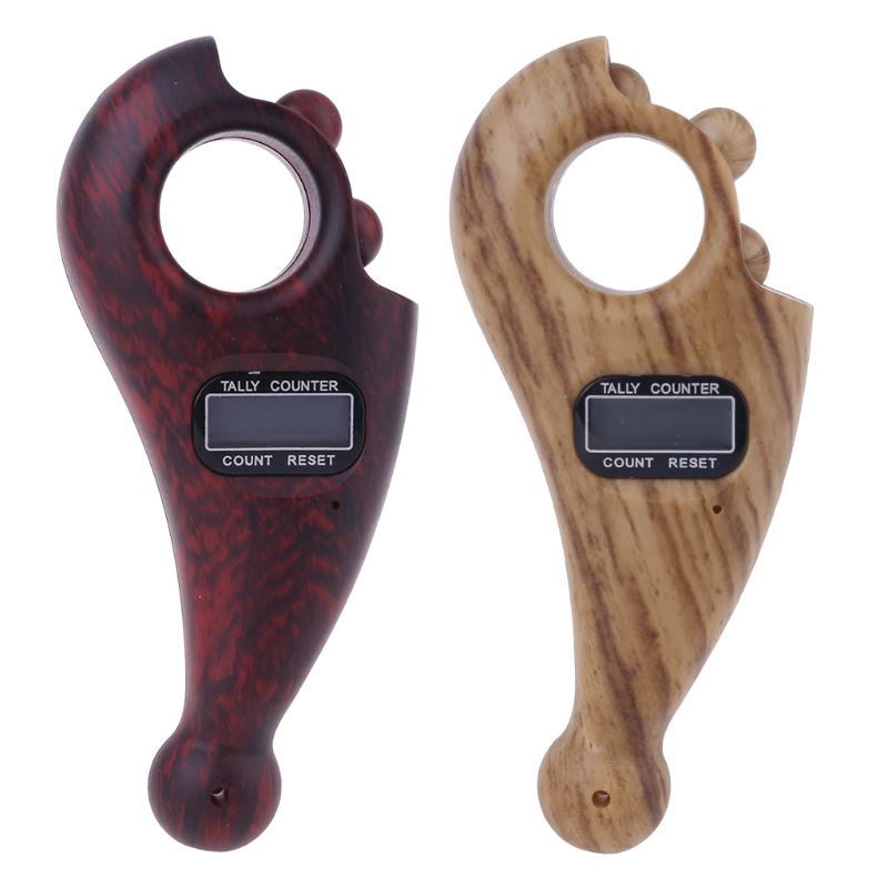 Đồ chơi máy đếm hạt màu gỗ đoe ngón tay giúp giảm căng thẳng/niệm phật