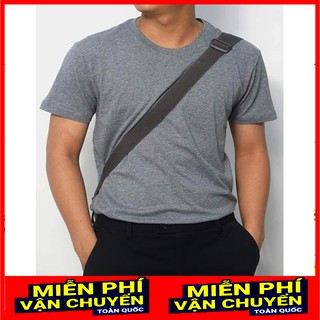 Áo thun trơn nam form rộng phong cách hàn quốc vải poly cotton mịn MÀU XÁM