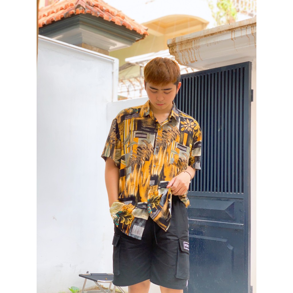 SƠ MI DOCKERS HỌA TIẾT LÁ CÂY