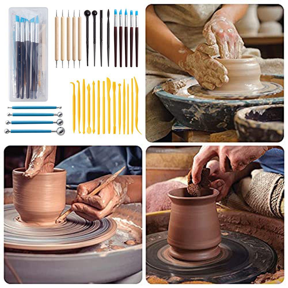 Set 33 Dụng Cụ Điêu Khắc Đất Sét Thủ Công Cho Người Lớn Và Trẻ Em
