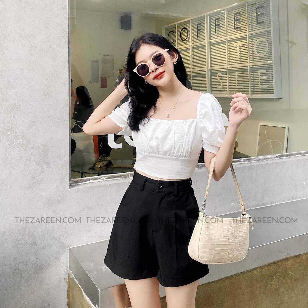 QUẦN SHORT XẾP LY BASIC ZAREEN SHO31 ĐEN