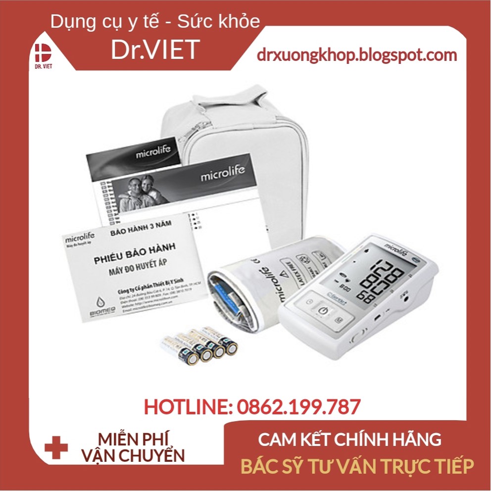 Máy Đo Huyết Áp Bắp Tay Microlife A3L Comfort-Công nghệ IMT - Đo trong lúc bơm-Chính hãng 100% từ Thụy Sỹ