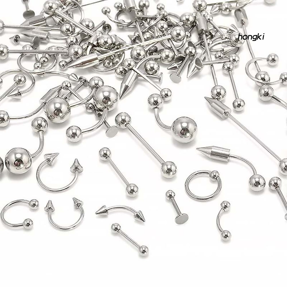 Bộ 15 / 60 / 85 Khuyên Xỏ Cơ Thể Thời Trang Cá Tính Độc Đáo