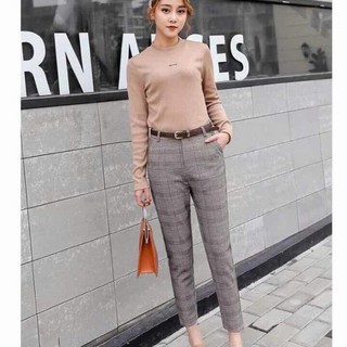 [Giảm Giá Sốc] Quần baggy kẻ ô vuông siêu Hot