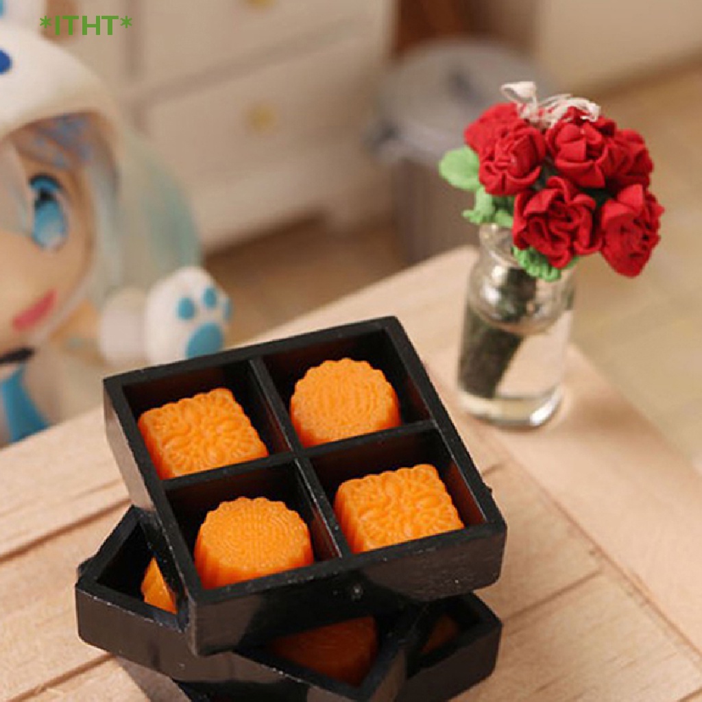 1 Bộ Bánh Trung Thu Mini Tỉ Lệ 1: 12 Cho Nhà Búp Bê Mới