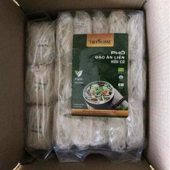 Phở Gạo Ăn Liền Hữu Cơ Vietsuisse 60g (15 gói/túi)