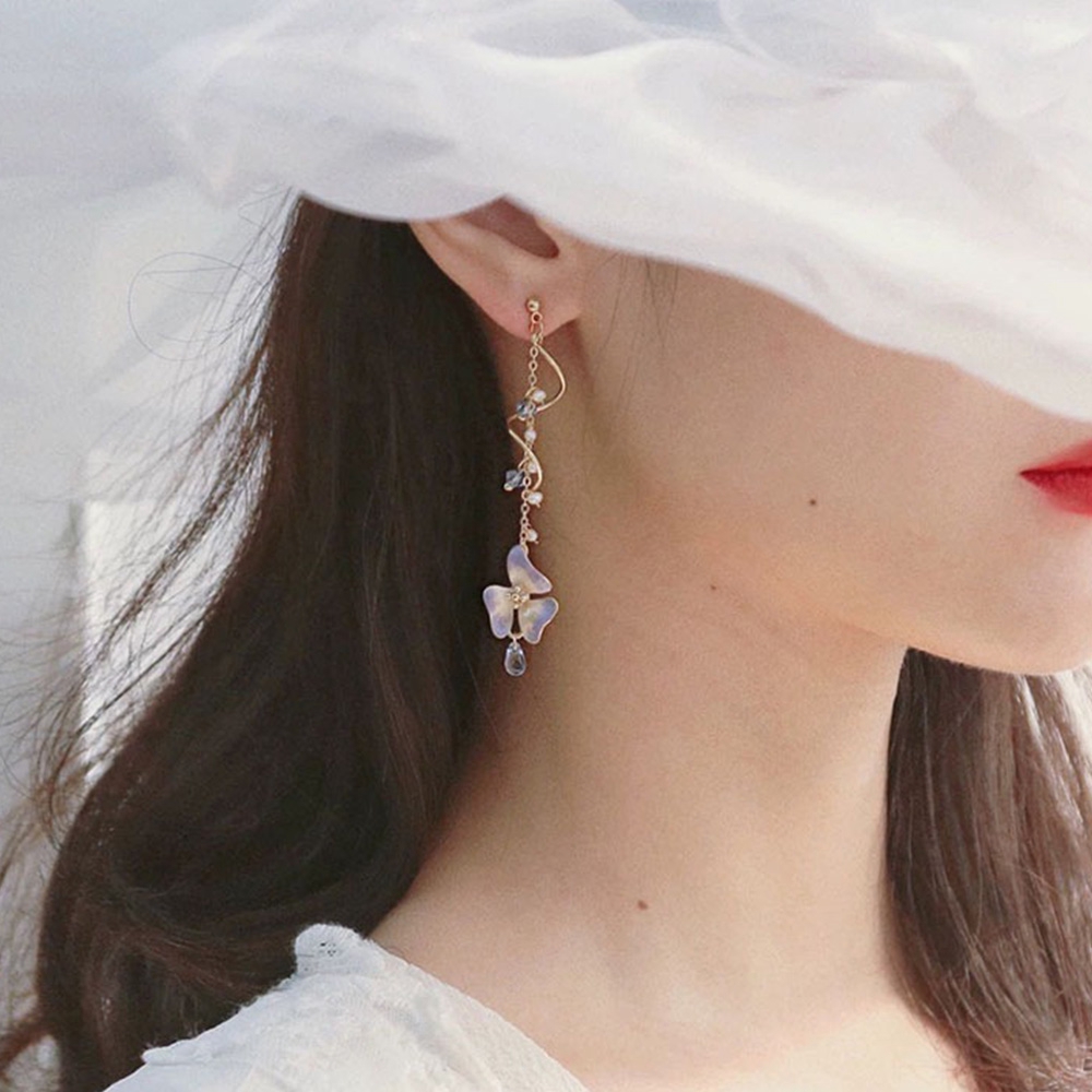 Bông Tai Hình Hoa Đính Đá S925 Cho Nữ