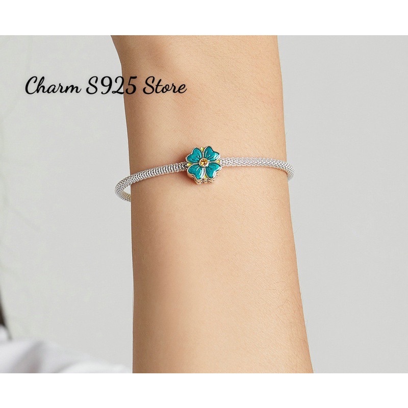 CHARM  CỎ 4 LÁ BẠC S925 HÀNG CAO CẤP CHÍNH HÃNG