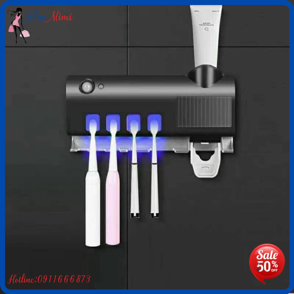Máy Khử Trùng, Tiệt Trùng Bàn Chải Đánh Răng Bằng Tia Cực Tím (Băng Tần UV Kép UVC + UVA) - Thương Hiệu Nhật Bản ECOCOg