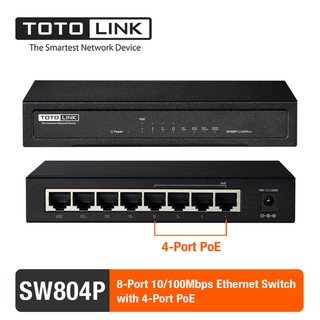 Switch 8 cổng 10/100Mbps với 4 cổng PoE