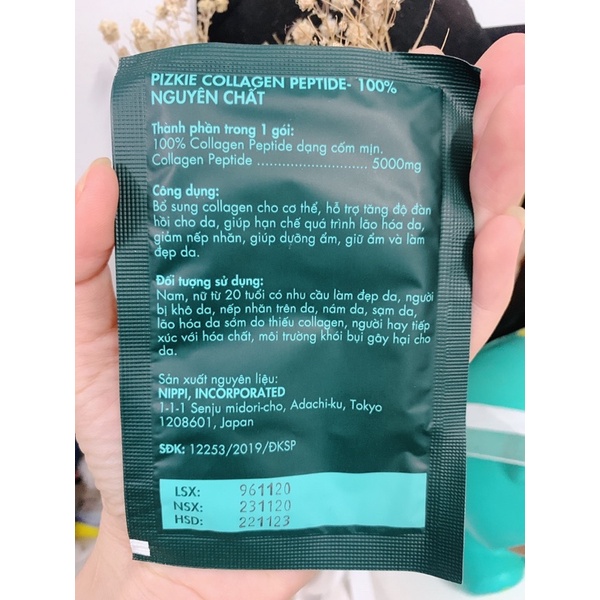 1 gói collagen cá hồi pizkie tự nhiên trẻ hoá làn da bạn