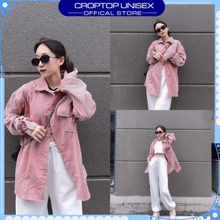 ⚡ áo sơmi nhung kupi form rộng/nam nữ unisex 💯