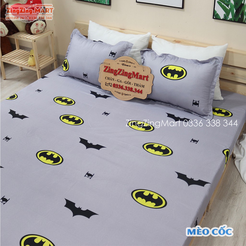 Ga Gối Poly Cotton Mẫu Người Dơi BatMan mẫu mới 2021