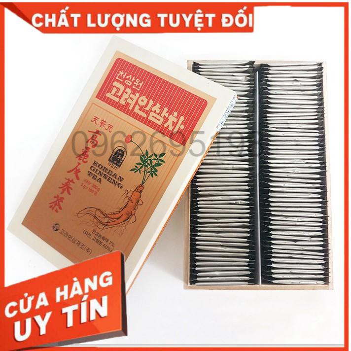 Trà Sâm OKINSAM Hàn Quốc hộp gỗ 100 gói - 3g (Korean Ginseng Tea Gold)