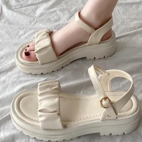 Giày Sandal Hở Mũi Đế Dày Phong Cách Roman Thời Trang Mùa Hè Mới 2022