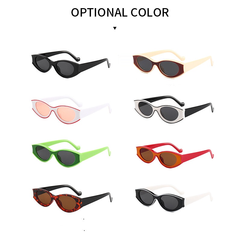 Kính Mát Gọng Oval Họa Tiết Chấm Bi Phong Cách Retro Thời Trang