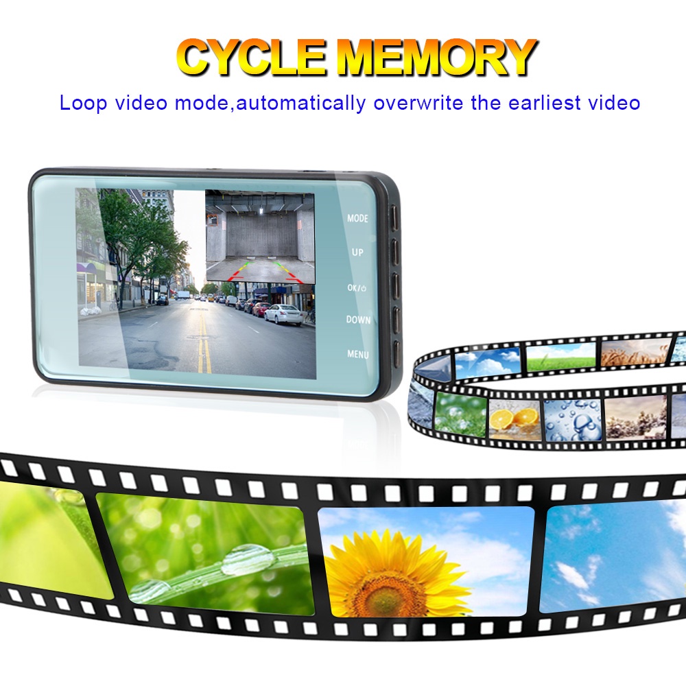 Camera hành trình xe hơi tầm nhìn đêm hai thấu kính 3.6" HD
 | BigBuy360 - bigbuy360.vn