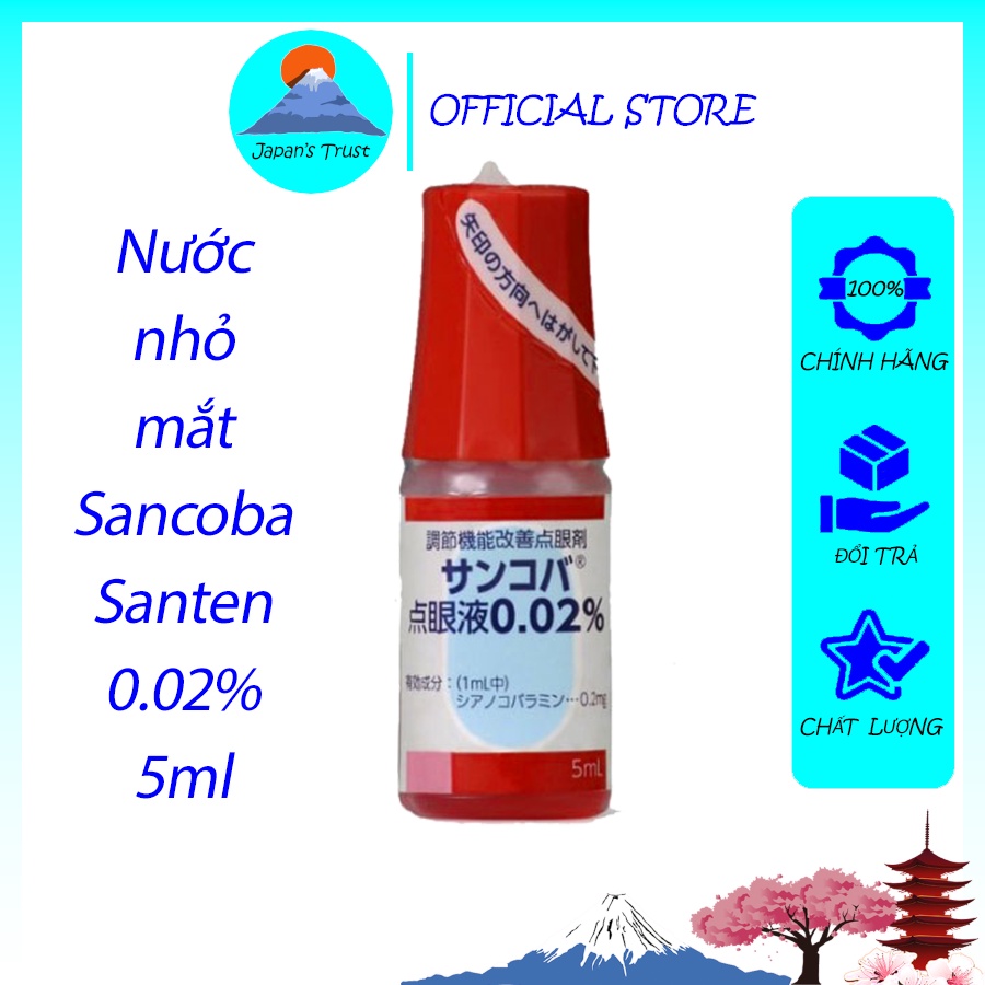 Nhỏ mắt cận thị Sancoba 0.02% 5ml của Nhật Bản